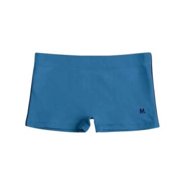 Imagem de Sunga Infantil Para Meninos Modelo Boxer Lisa Moda Praia Mash, P, Azul