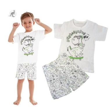 Imagem de Pijama Bebê Menino Suedine Manga Curta Dinossauro Up Baby 43336, 2, Br