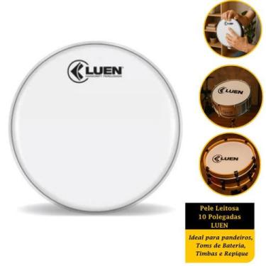 Imagem de Pele Leitosa Luen 10 Para Tom Caixa Percussão Bateria Som Profissional
