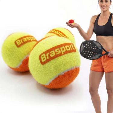 Imagem de Kit 3 Bolas 6cm Beach Tennis Tênis Praia Areia Quadra Jogo Treino Laze