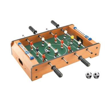 Imagem de Mini Mesa De Pebolim Totó Jogo De Futebol 12 Jogadores e Marcador de P