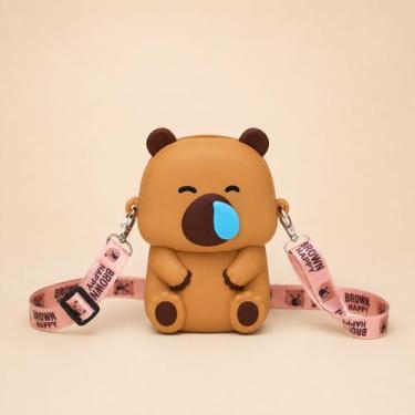 Imagem de Bolsa Infantil De Silicone Capivara Cartoon com Alça Removível E Ajust