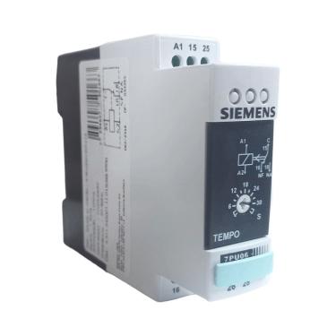 Imagem de Relé de Tempo 7PU0641-0AF30 com Ajuste de 3 a 30 Segundos e Desenergização Automática 110V Siemens
