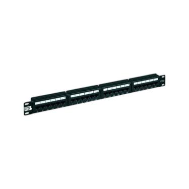 Imagem de Patch Panel Cat.5e 24p Sohoplus T568a-b Distribuição de Voz e Dados Preto Furukawa 19CM