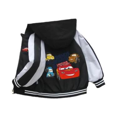 Imagem de Jaqueta Infantil Com Capuz Carros Faísca McQueen Roupa De Bebê Desenho