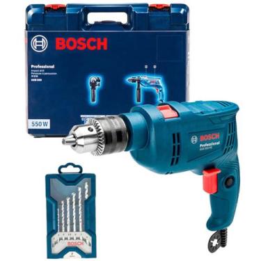 Imagem de Furadeira de Impacto 550 Watts GSB 550 RE 127 Volts + Kit X-Line 7 Bro