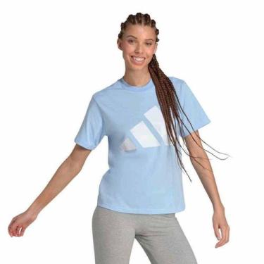 Imagem de Camiseta Adidas Logo Feminina, Azul, G