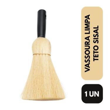 Imagem de 1 Vassoura Limpa Teto de Sisal 40 cm Sem Cabo Escova Tira Teia para Te