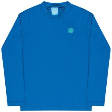 Imagem de Camiseta Para Nadar Com Proteção Uv Solar Azul Menino - Kamylus - Tama