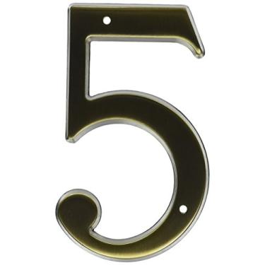 Imagem de Baldwin 90675050 75# 5 Número de casa, latão antigo