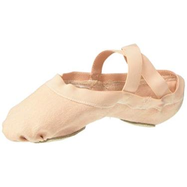 Imagem de Bloch Pantufa/sapato feminino Synchrony Split Sole Stretch Canvas Ballet, rosa, 13.5 Little Kid