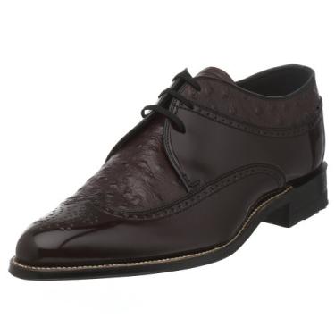 Imagem de Stacy Adams Dayton Ostrich Oxford, Calçados Sapato Masculino, Borgonha, 9