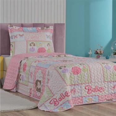 Imagem de Colcha Solteiro Bouti Kids Dupla Face Estampado 2 Peças - Ballet