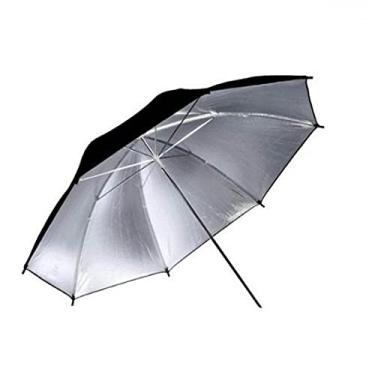Imagem de Sombrinha 101cm Refletora Preta e Prata Greika BS-40 Para Estúdio Fotográfico