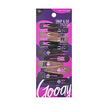 Imagem de Goody Prendedores de cabelo com contorno de metal – 12 unidades, cores sortidas – basta encaixar no lugar – Adequado para todos os tipos de cabelo – Acessórios de cabelo sem dor para mulheres e meninas – Conforto o dia todo
