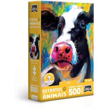 Imagem de Retratos Animais - Vaca - Quebra Cabeca 500 Pecas Nano Toyster