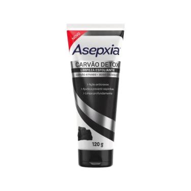 Imagem de Asepxia Limpeza Esfoliante Facial Carvão Detox 120 g – Gel Antiacne com Carvão Ativado – Limpeza Profunda, Detox e Purificante para Pele Oleosa e Mista, Previne Cravos e Espinhas