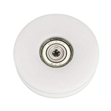Imagem de 2 pcs Metal Deep V Groove Rosqueado Haste Guia de Trilha Rolamento Roda de Polia 8x50x12mm Branco