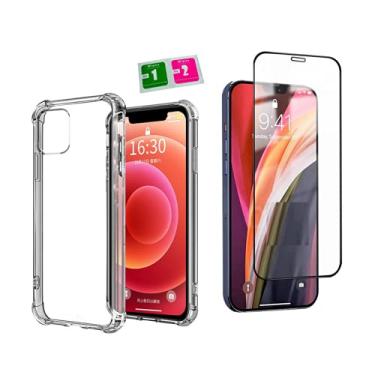 Imagem de Kit Capa Anti Impacto + Película 9D Cobre Tudo Compatível iPhone 12 Pro Max