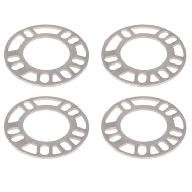 Imagem de Baoblaze Adaptador de espaçador de roda de carro de alumínio universal prata de 0,5 cm para peças automotivas
