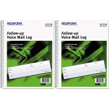 Imagem de Pasta de registro com fio para correio de voz, 500 conjuntos/livro [conjunto de 2]