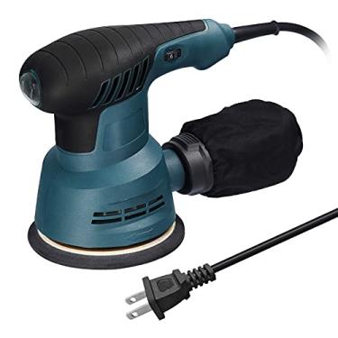 Imagem de Tingpai L adei excêntrica elétrica portátil 300 W Placa de l a elétrica de 125 mm L adei elétrica pa processamento de madei Máquina de polimento de carro com ca a de poei Regulagem de 6