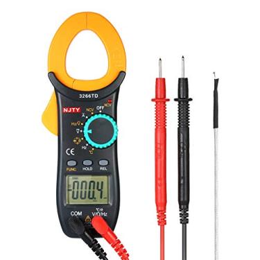 Imagem de Qudai Digital Clamp Meter 4000 Contagens Auto Faixa Multímetro com Teste NCV AC/DC Tensão Atual AC Portátil Portátil Multímetro LCD Diaplay Medição Resistência Capacitância Freqüência Continuida NP