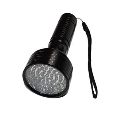 Imagem de HQRP Lanterna de luz negra ultravioleta de 68 LEDs 395nm para inspeção de quarto de hotel/detecção de urina/rastreamento de fluido corporal humano + medidor UV HQRP