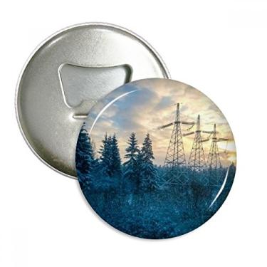 Imagem de Ciência Natureza Verde Florestal Cenário Abridor de Garrafas Imã de Geladeira Emblema Multifuncional