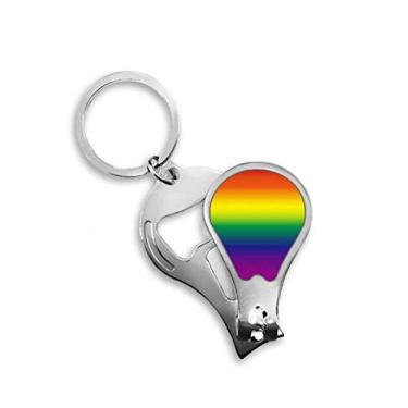 Imagem de Gradiente LGBT Rainbow Homo cortador de unhas abridor chaveiro tesoura