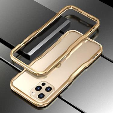 Imagem de Para iPhone 14 13 12 ProMax Metal Frame Phone Case Armadura de liga de alumínio leve à prova de choque para 7 8 Plus, ouro, para iphone 11 pro