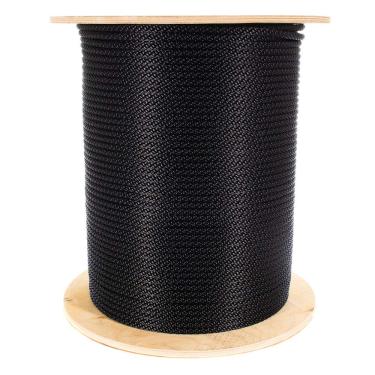 Imagem de Golberg Nylon trançado Galvanizado – Corda Halyard Flagpole – Núcleo de fio de aeronave – Alta resistência à tração (1,5 x 3,5 m) – Preto