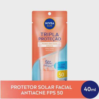 Imagem de Nivea sun Protetor Solar Facial Tripla Proteção Loção Antiacne FPS50 40ml