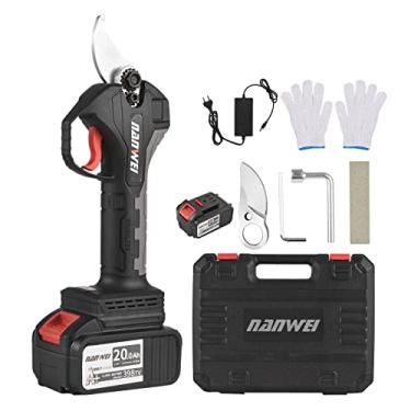 Imagem de Chusui 21V, sem escova, sem fio, tesoura de poda elétrica, recarregável, 20Ah, alimentada por bateria de lítio, podador de galho de árvore, tesoura de jardim, 30mm de diâmetro de corte com lâmina de