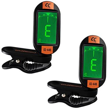 Imagem de ChromaCast CC-440 Afinador cromático de clipe, laranja pôr do sol, pacote com 2 (CC-440-SOR-2PK)