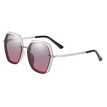 Imagem de Óculos de Sol Feminino Cat Eye Banned 1976 Gradiente com Proteção Uv400 Polarizados (C1)