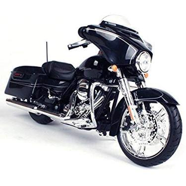 Imagem de 2015 Harley Davidson Street Glide Preto 1/12 Modelo da Moto por Maisto