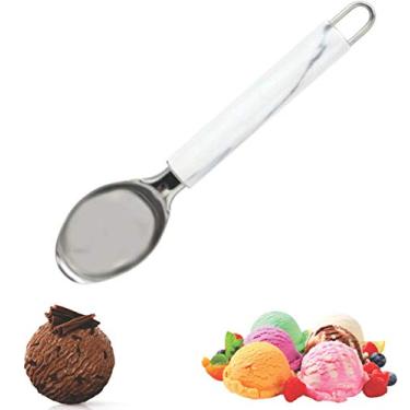 Imagem de Colher Para Sorvete Pegador Em Aço Inox Mármore Elegante