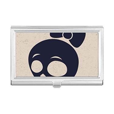 Imagem de Lovely Fmale Skulls of Halloween Porta-cartão de visita Carteira de bolso