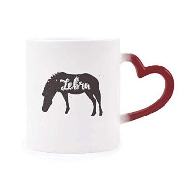 Imagem de Caneca Pinto preta e branca Animal sensível ao calor Caneca vermelha que muda de cor