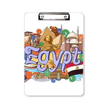 Imagem de Pharaoh Pirâmide Egito Graffiti Pasta, Bloco de Escrita Placa de Apoio A4