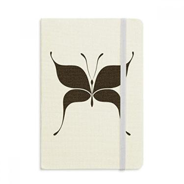 Imagem de Caderno de flores de fada preta com estampa de borboletas em tecido oficial