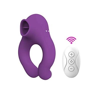 Imagem de Vibradores Anel de Galo 7 Velocidades Anel Peniano Massageador Clitóris Estimulação Erótico Zatla Shop (Roxo)