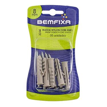 Imagem de Parafuso Fenda Phillips Cabeca Chata Com Bucha Anel 8mm - Cartela Bemfixa