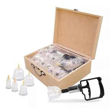 Imagem de KIT 12 VENTOSAS ACRILICO E APLICADOR VENTOSATERAPIA MALETA Estek
