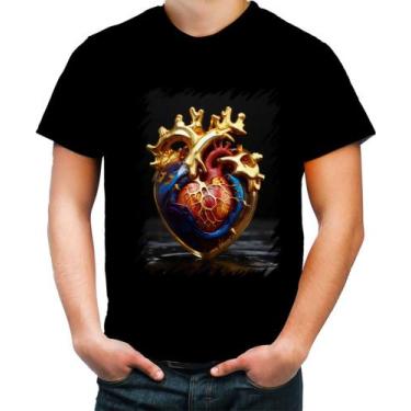 Imagem de Camiseta Colorida Coração De Ouro Líquido Gold Heart 7 - Kasubeck Stor