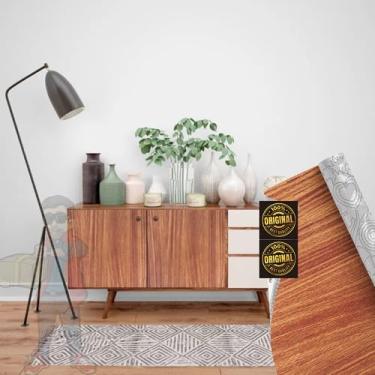 Imagem de Papel de Parede 3D Adesivo Madeira Peroba Rosa 10m – Textura Ripada Rustica, Lavável e Auto Adesivo - Revestimento para Sala, Quarto e Escritório (Flysea)