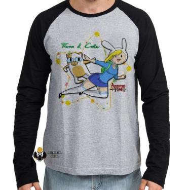 Imagem de Camiseta Manga Longa blusa Adventure Time Fiona  Cake - Empório Dutra,