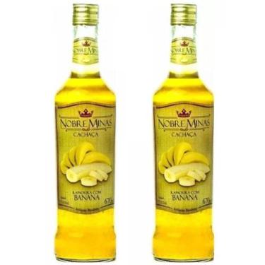 Imagem de 2 Garrafas Cachaça Rapadura Com Banana Nobre Minas 670ml