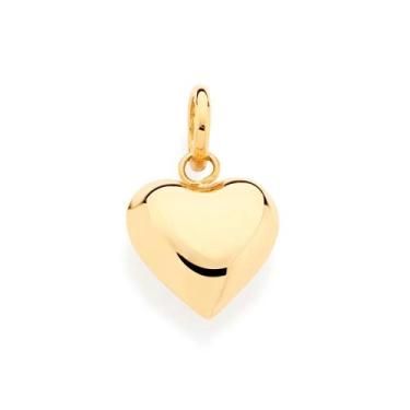 Imagem de Pingente Rommanel Coração Almofada Banhado Ouro 18k 540870, Dourado